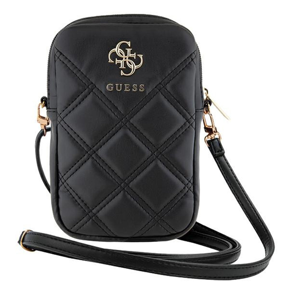 Univerzalna torbica za telefon, Guess, Quilted 4G, črna