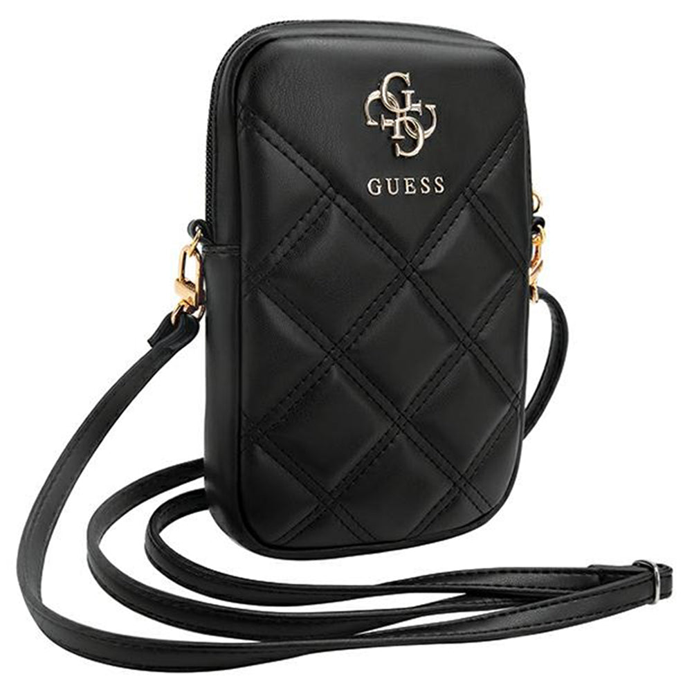 Univerzalna torbica za telefon, Guess, Quilted 4G, črna