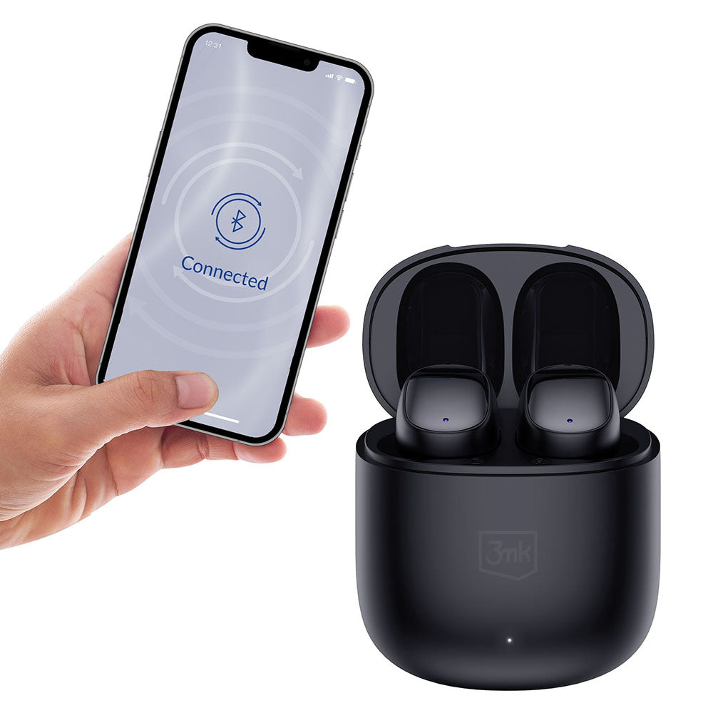 Brezžične slušalke Bluetooth 3MK FlowBuds, TWS, črne