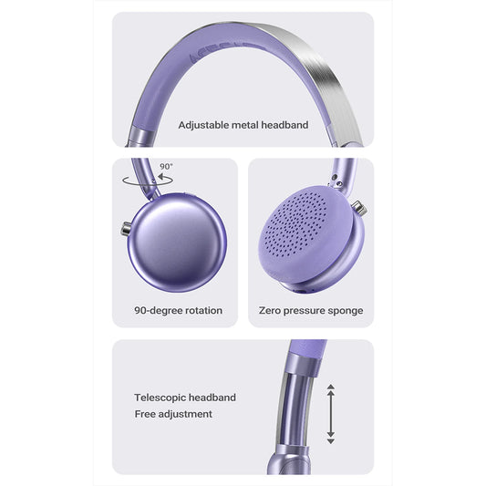 Brezžične slušalke Bluetooth Acefast H8, A2DP, ANC, Zlata