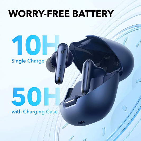 Bluetooth prostoročno telefoniranje Anker SoundCore Liberty 4 NC, TWS, ANC, MultiPoint, modra A3947G31