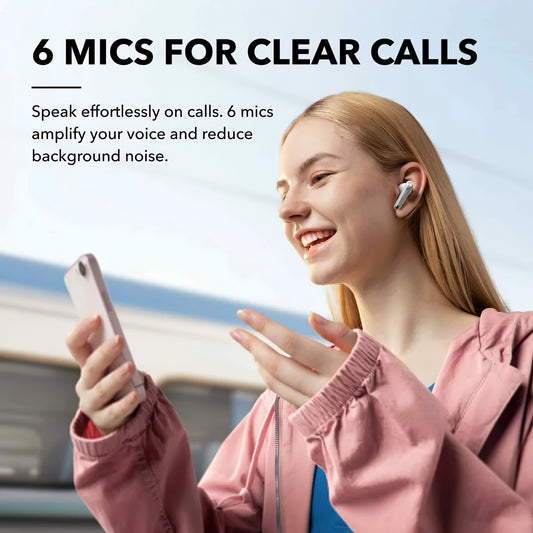 Slušalke za prostoročno telefoniranje Bluetooth Anker SoundCore Liberty 4 NC, TWS, ANC, MultiPoint, bela A3947G21