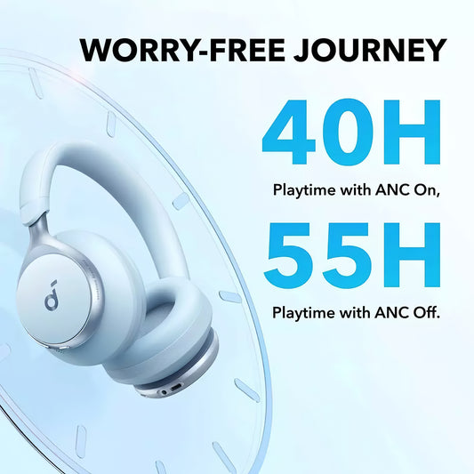 Slušalke za prostoročno telefoniranje Bluetooth Anker SoundCore Space On, večtočkovne, A2DP, ANC, modre A3035G31