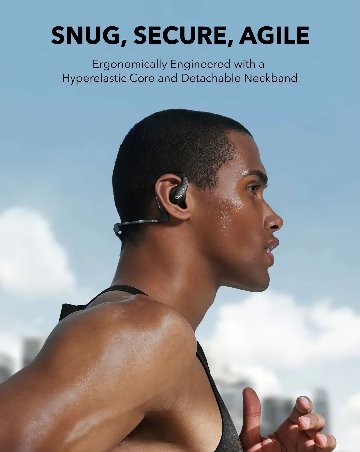 Slušalka za prostoročno telefoniranje Bluetooth Anker Soundcore AeroFit Pro, TWS, črna A3871G11