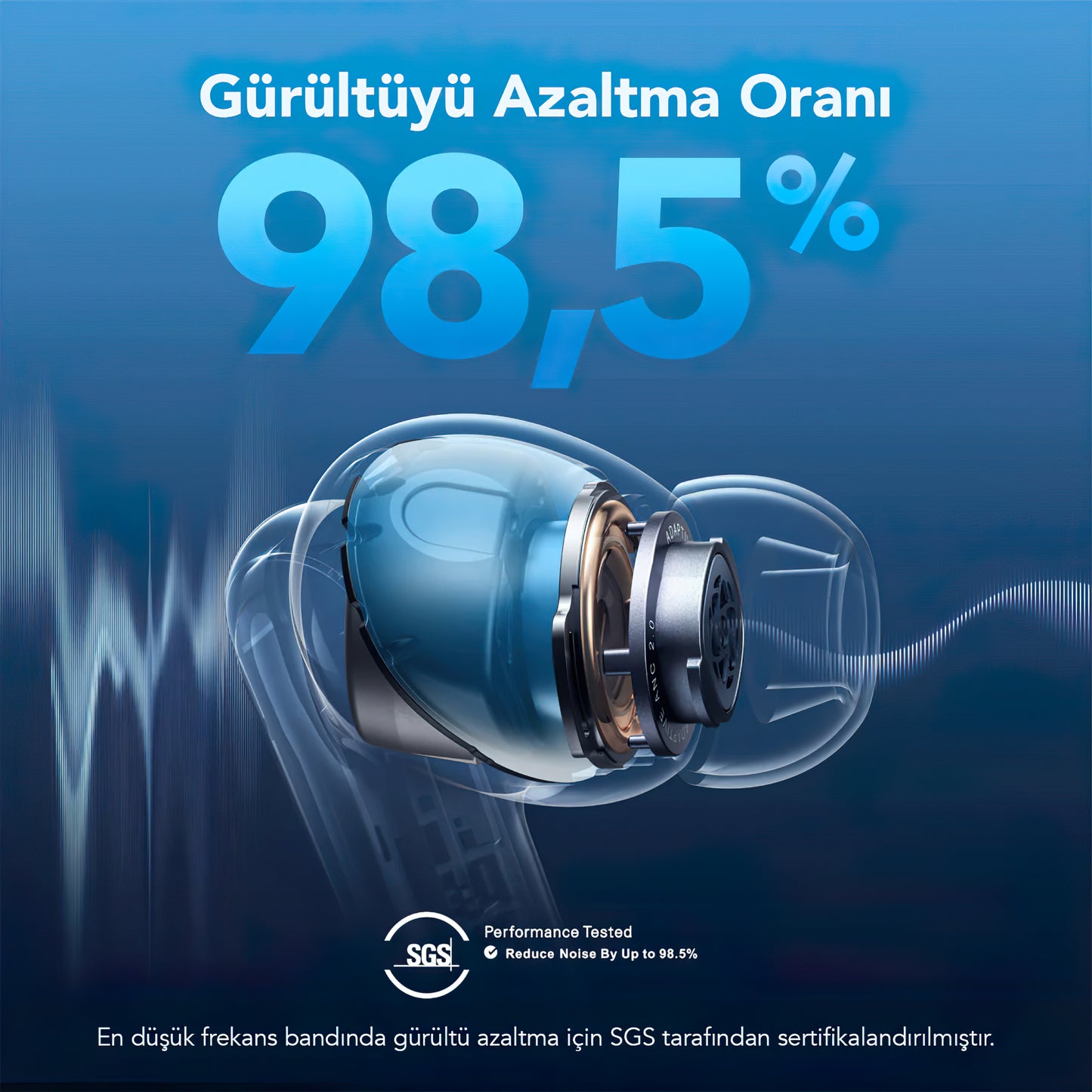 Bluetooth prostoročno telefoniranje Anker SoundCore Liberty 4 NC, TWS, ANC, MultiPoint, modra A3947G31