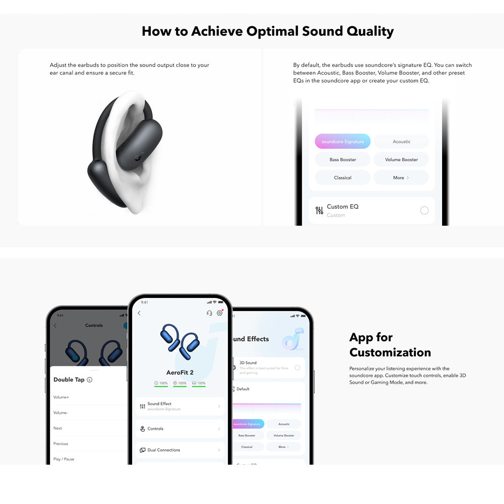 Brezžične slušalke Bluetooth Anker SoundCore AeroFit 2, TWS, Modra A3874G31
