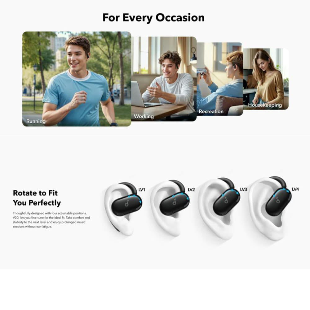 Handsfree Bluetooth Anker SoundCore V20i, TWS, Bel A3876G21
