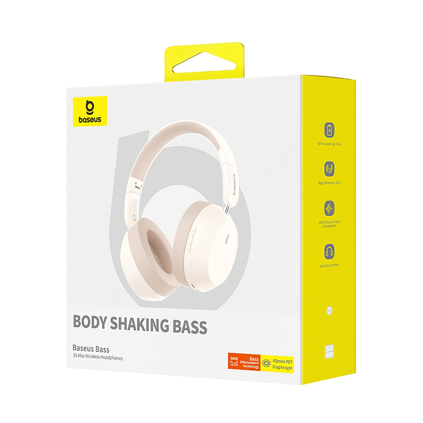 Handsfree Bluetooth Bluetooth Baseus Bass 35 Max, A2DP, bela A00070800221-00