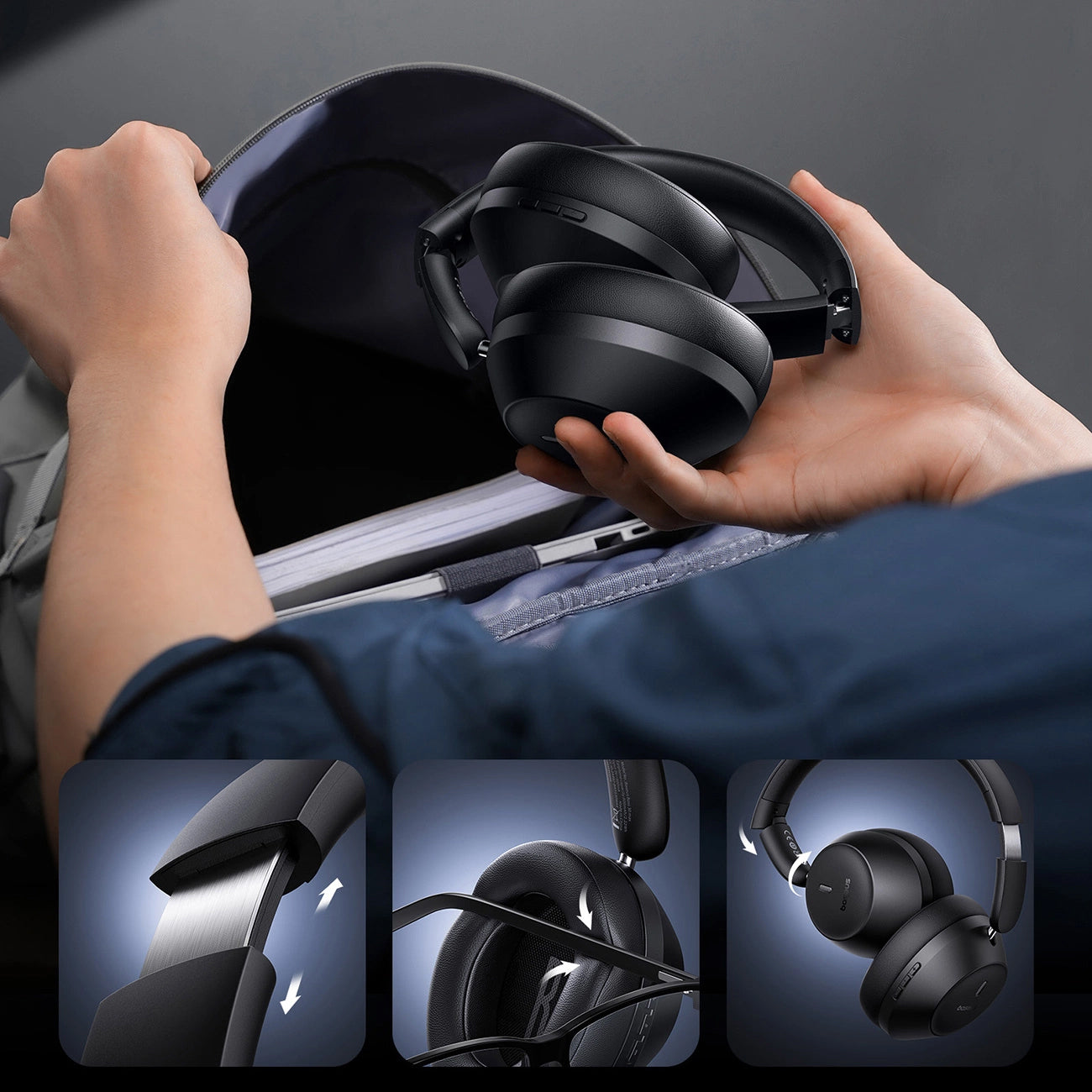 Handsfree Bluetooth Baseus Bass 30 Max, A2DP, Črna A00070700121-00