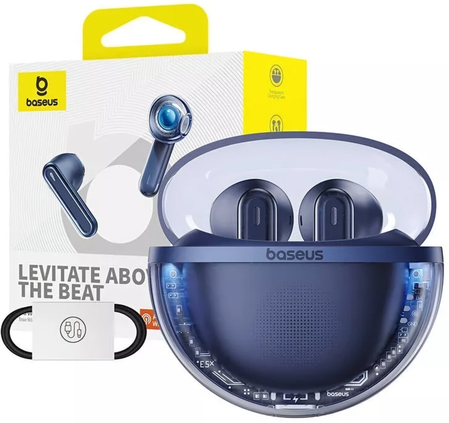 Handsfree Bluetooth Baseus Bowie E5x, TWS, Modra A00060101323-00