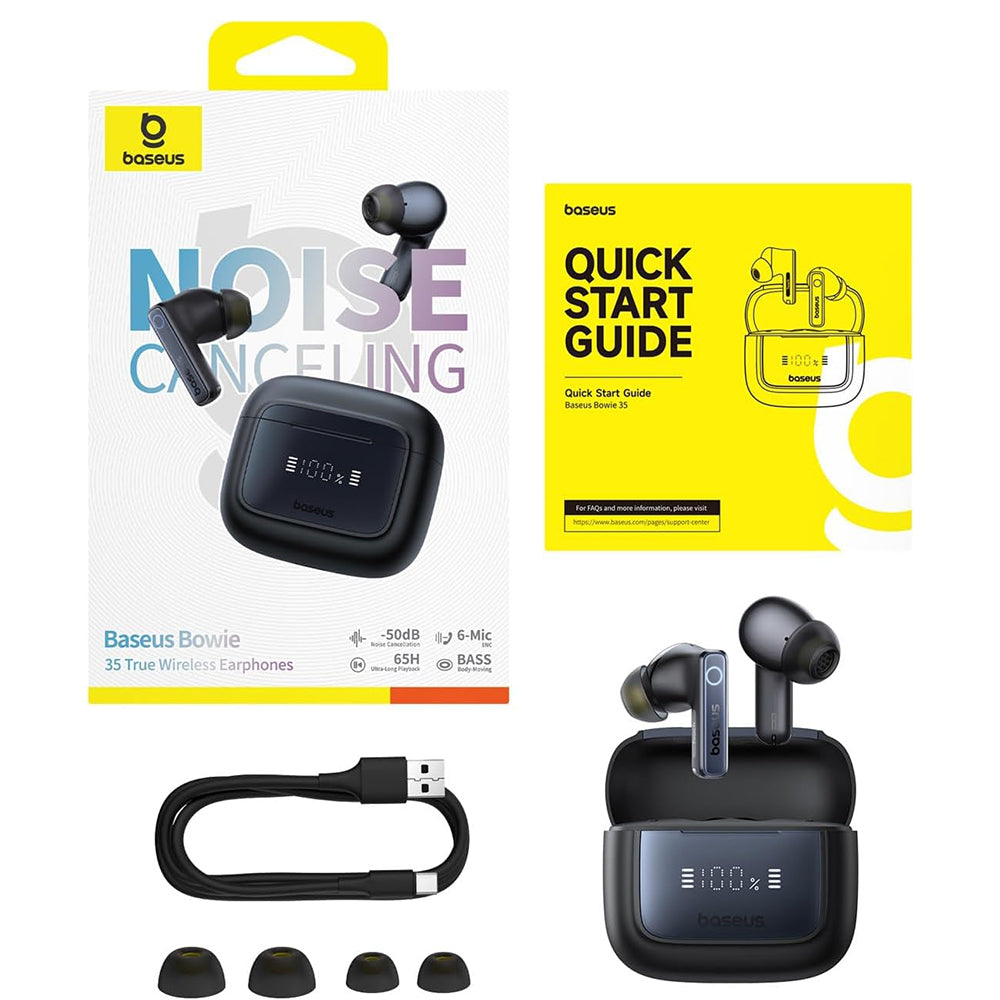 Handsfree Bluetooth Baseus Bowie 35, TWS, Črn A00073800123-00