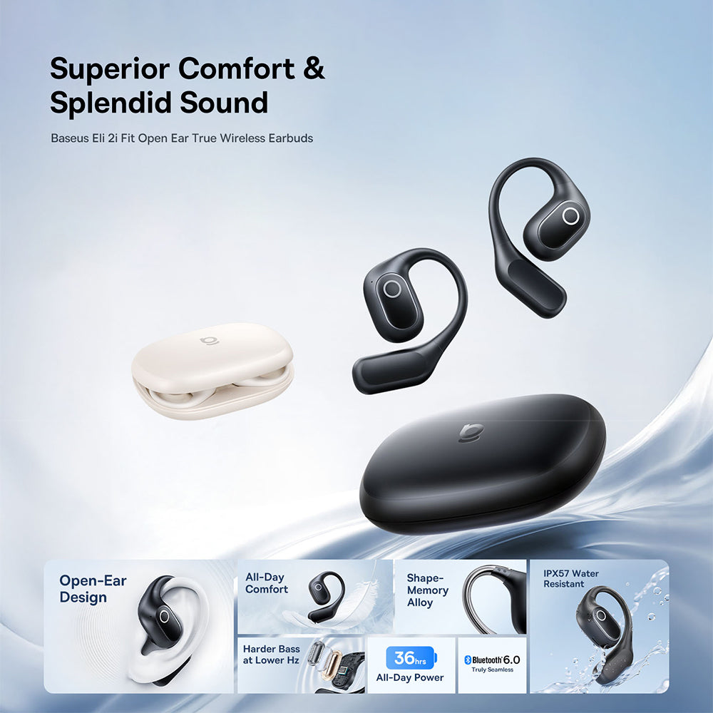 Brezžične slušalke Bluetooth Baseus Eli 2i Fit, TWS, črne A0102604