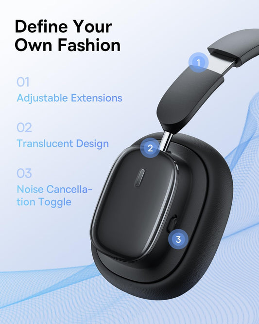 Brezžične slušalke Bluetooth Baseus H1i, A2DP, ANC, črne A00050402113-00