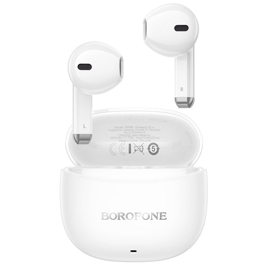 Brezžične slušalke Bluetooth Borofone BW88 Deep Rhyme, TWS, bele