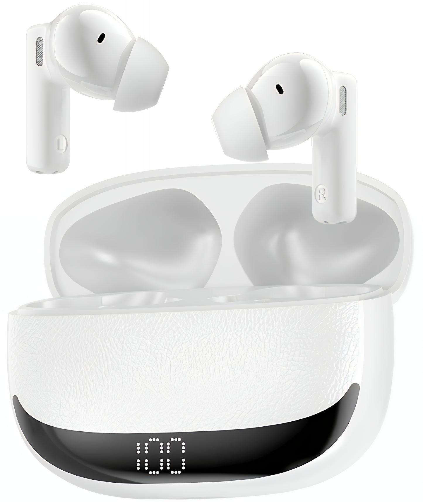 Bluetooth prostoročne slušalke BWOO BW40, TWS, ANC, bele