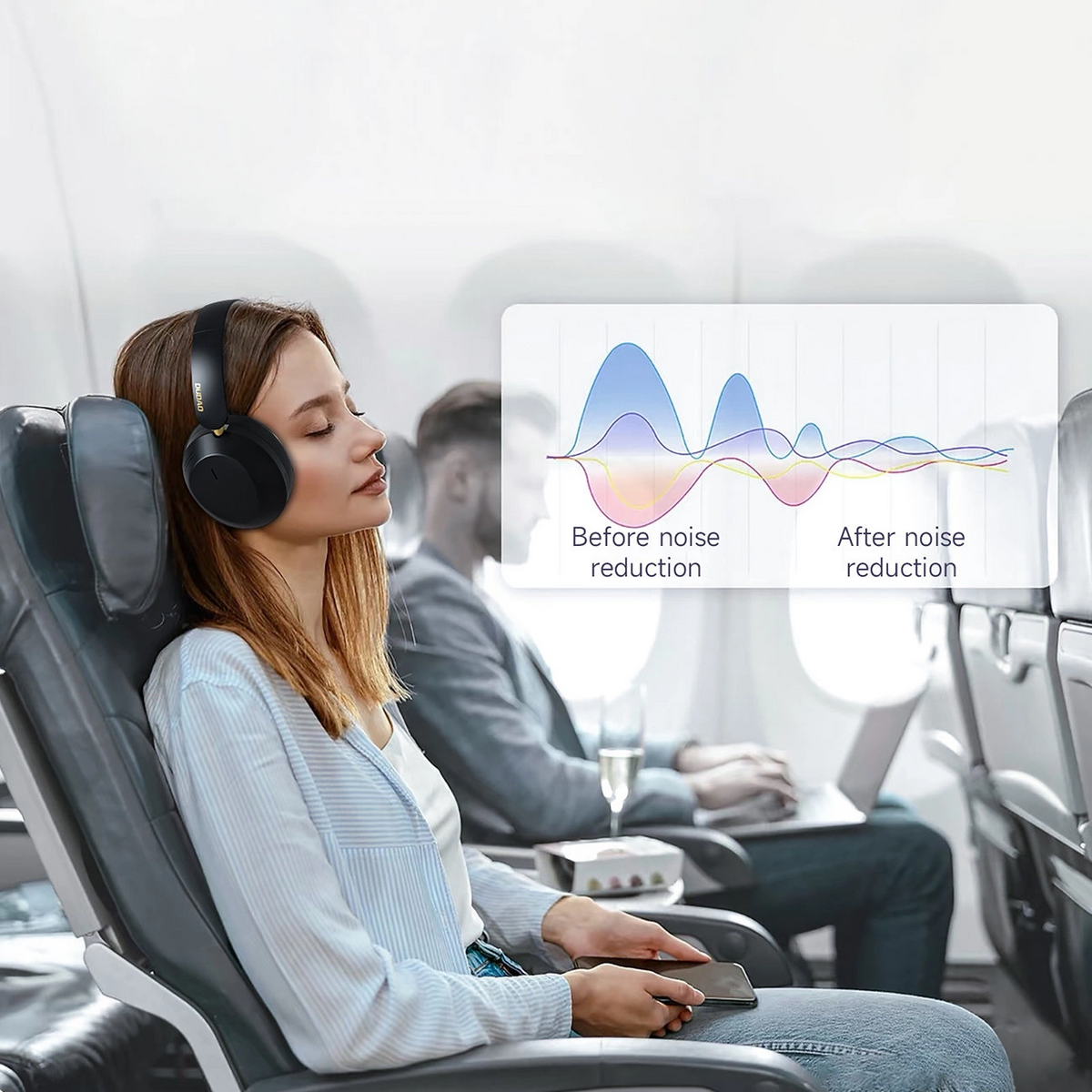 Bluetooth prostoročne slušalke Dudao X22 Max, A2DP, ANC, Črne