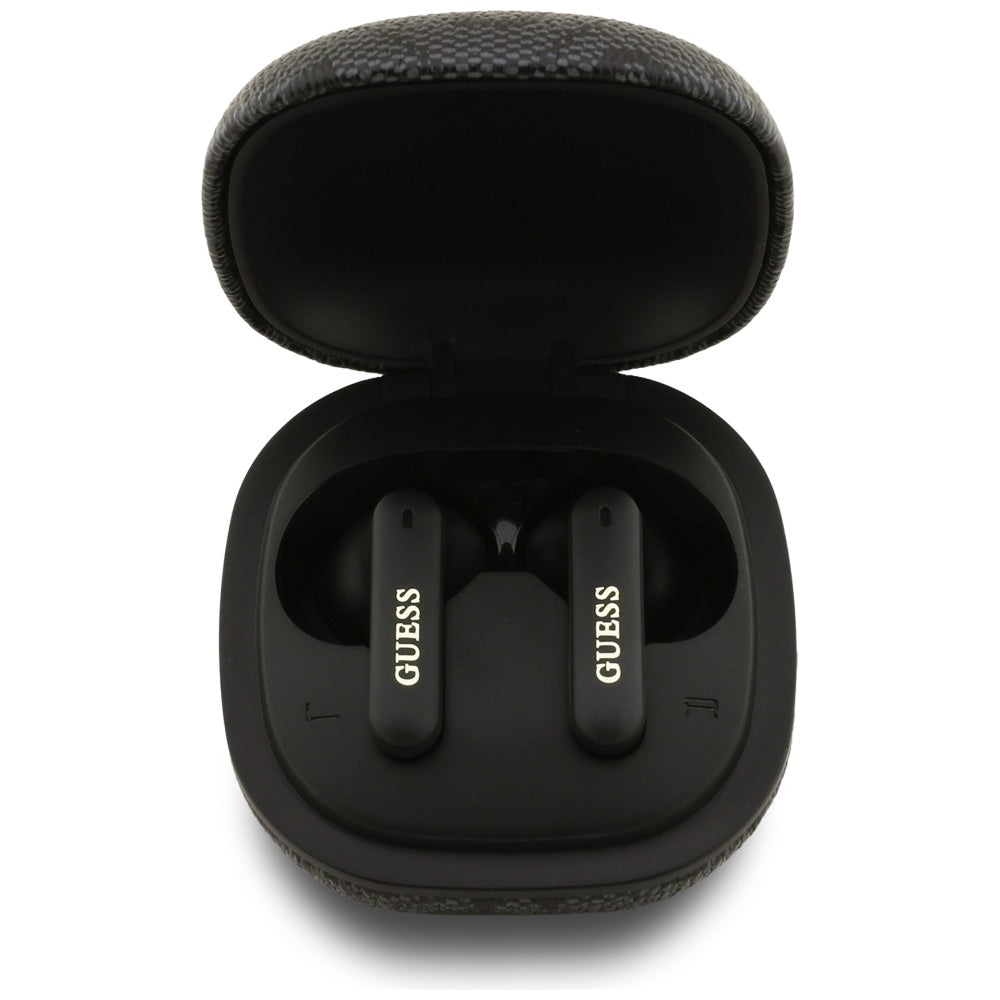 Brezžične slušalke Bluetooth Guess 4G Classic Metal Logo, TWS, črne