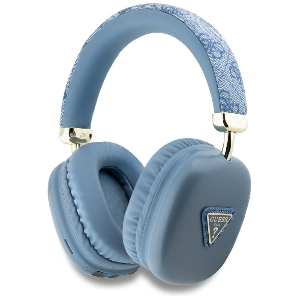 Brezžične slušalke Bluetooth Guess 4G Gold Triangle Logo, A2DP, Modra