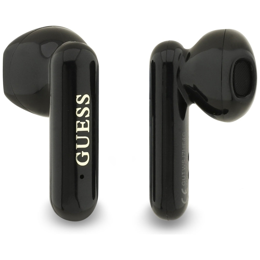 Handsfree Bluetooth Guess 4G Metal Logo, TWS, Črn