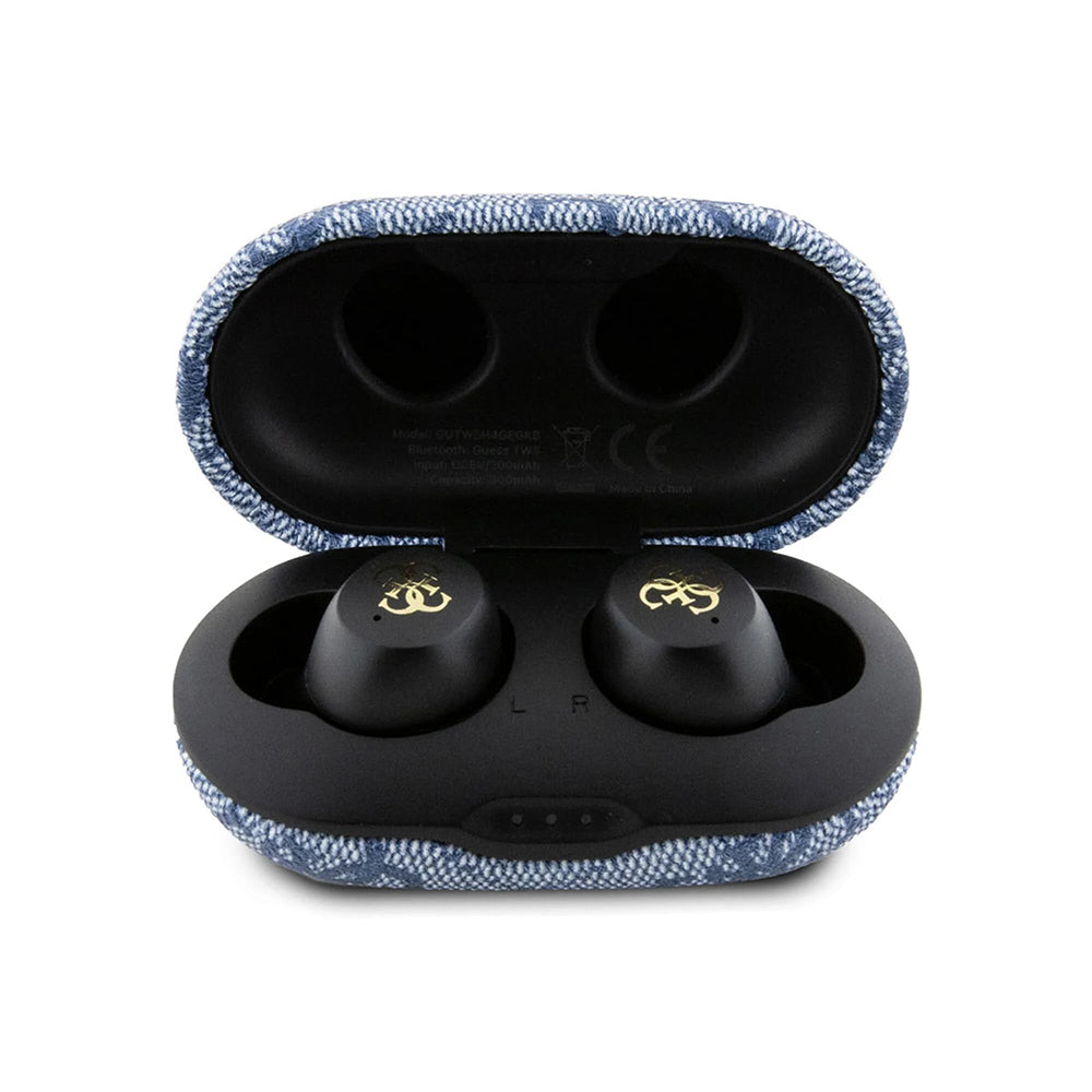 Brezžične slušalke Bluetooth Guess 4G Metal, TWS, Modre
