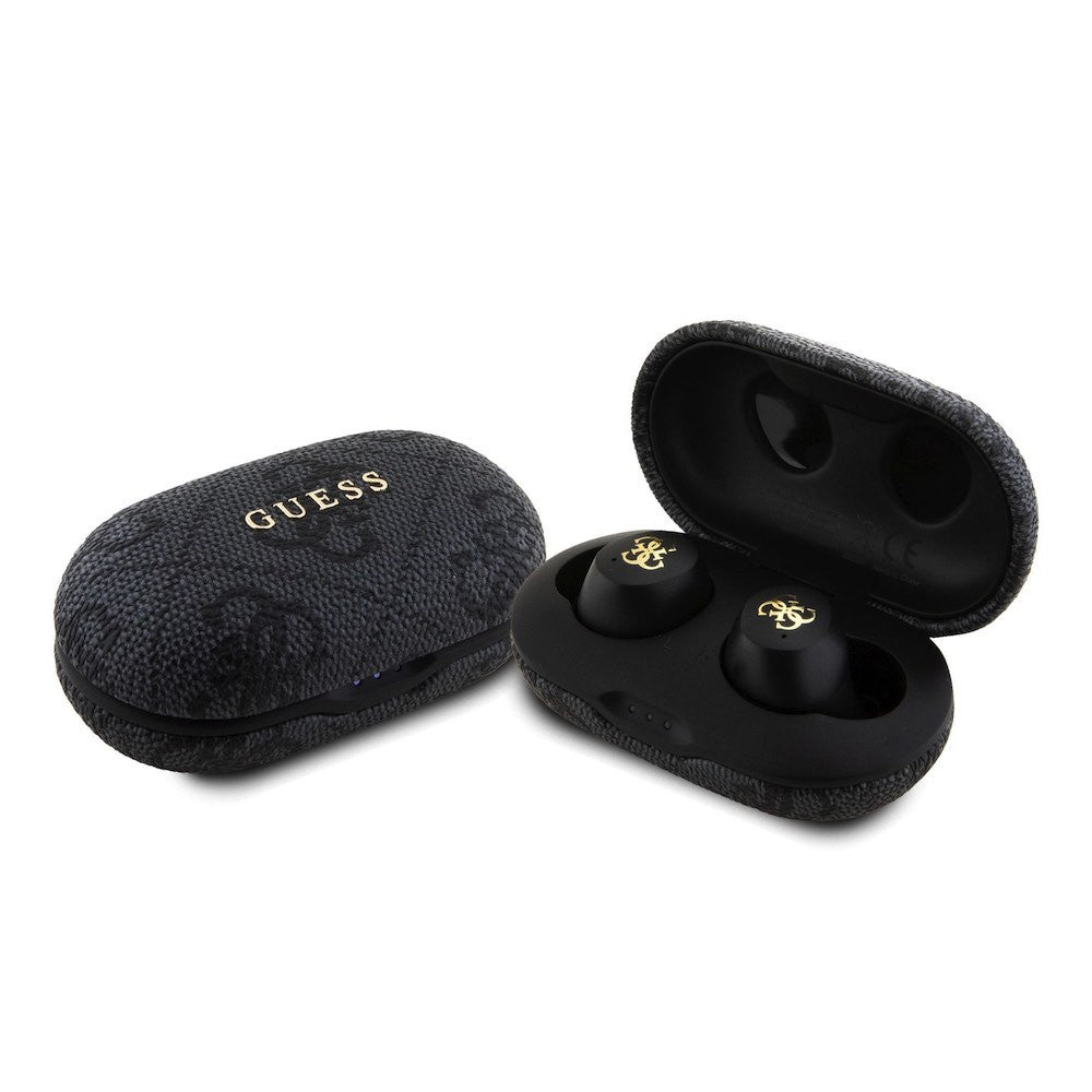 Handsfree Bluetooth Guess 4G Metal, TWS, Črna