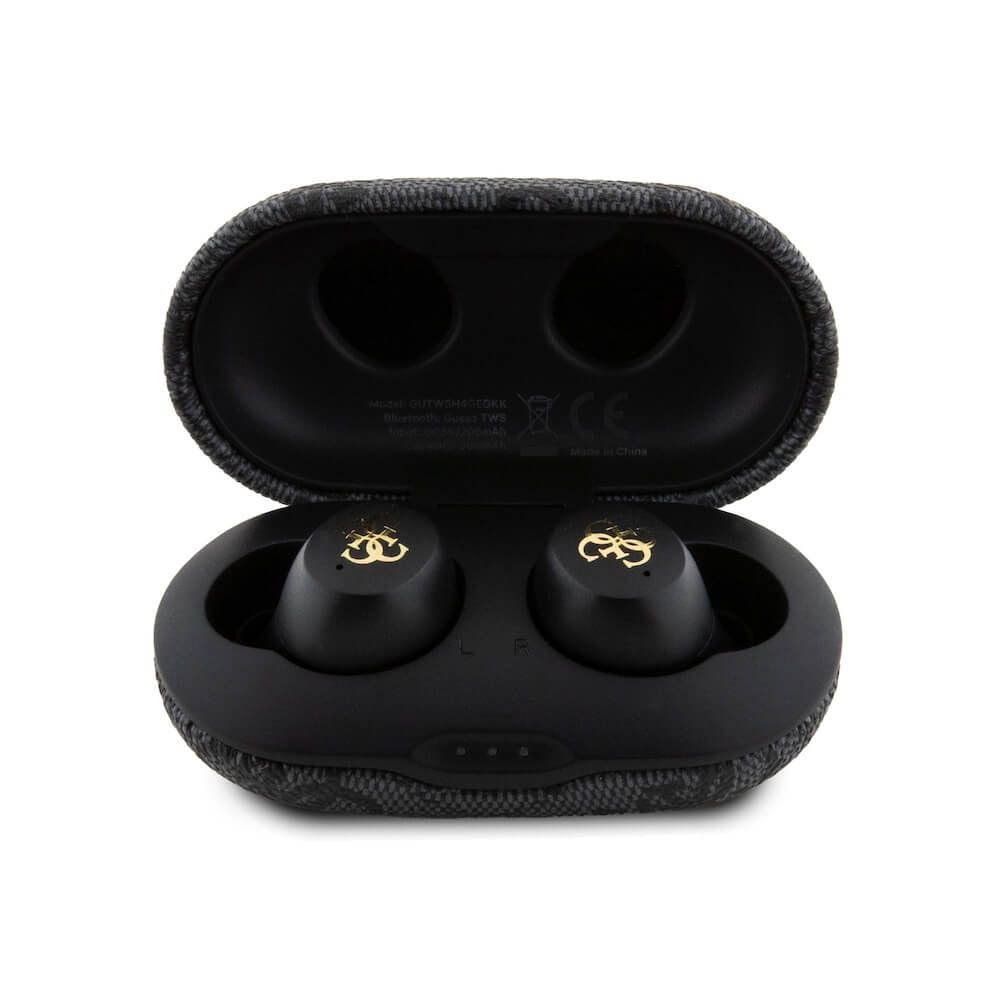 Handsfree Bluetooth Guess 4G Metal, TWS, Črna