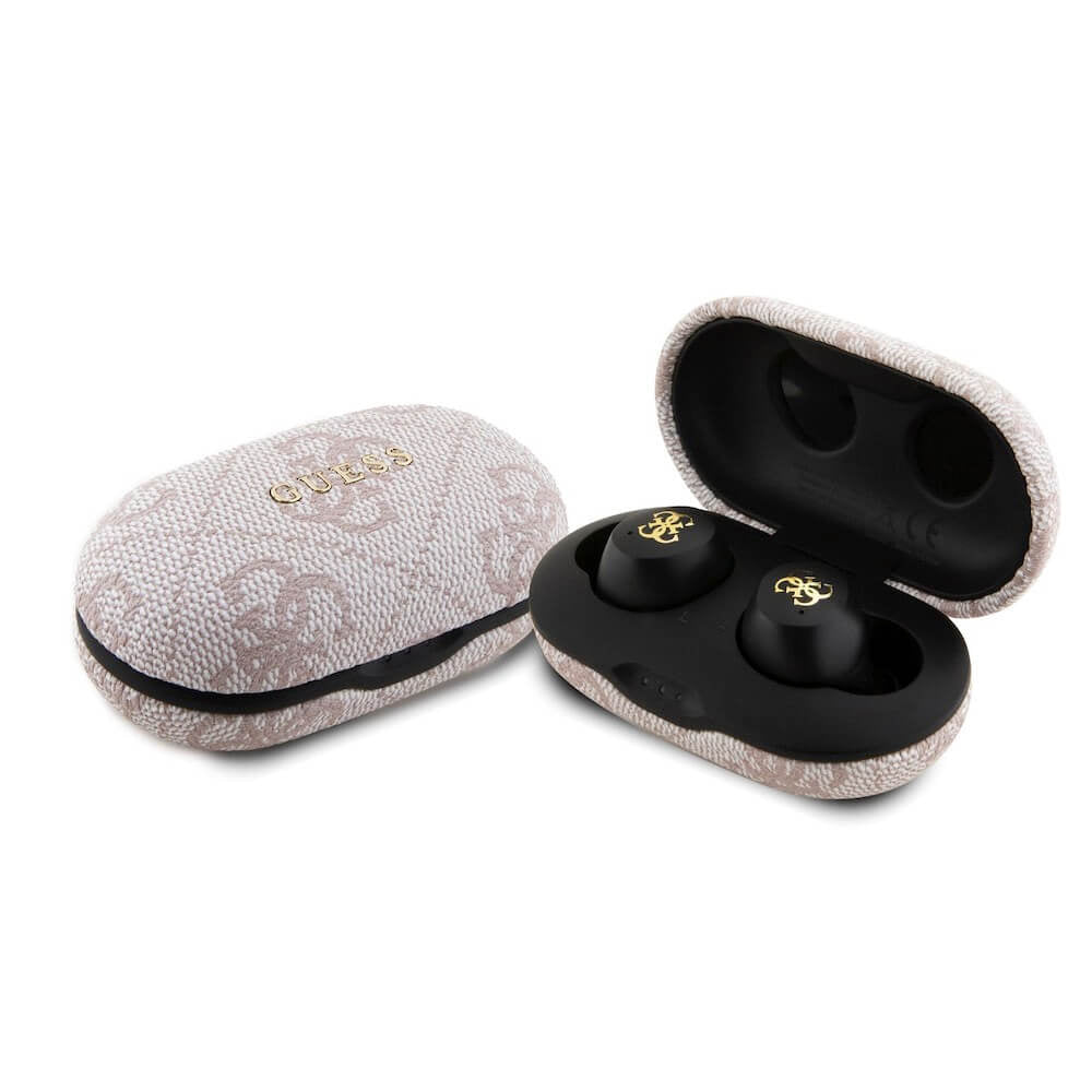 Brezžične slušalke Bluetooth Guess 4G Metal, TWS, Roza