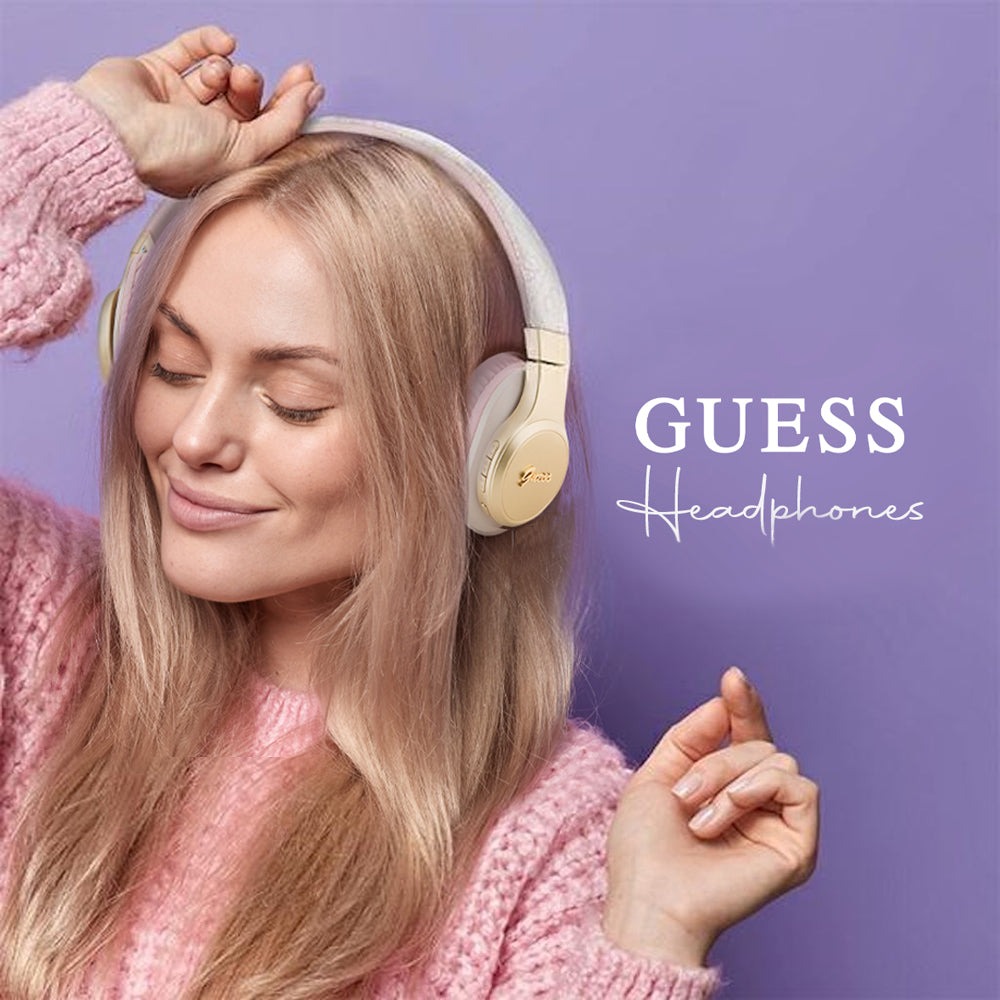 Handsfree Bluetooth Guess 4G Tone on Tone Script Logo, A2DP, Roza