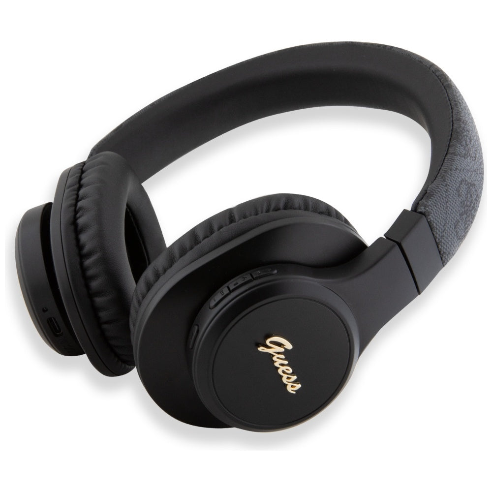 Handsfree Bluetooth Guess 4G Tone on Tone Script Logo, A2DP, Črn