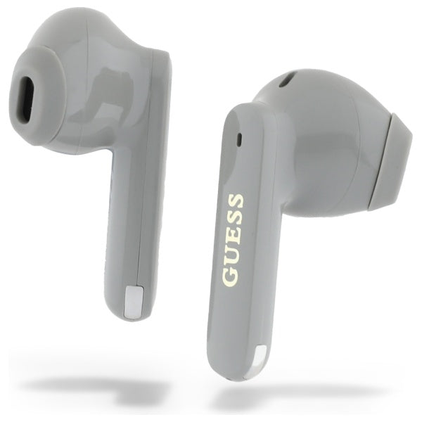 Brezžične slušalke Bluetooth Guess z dolgim kovinskim logotipom, TWS, sive