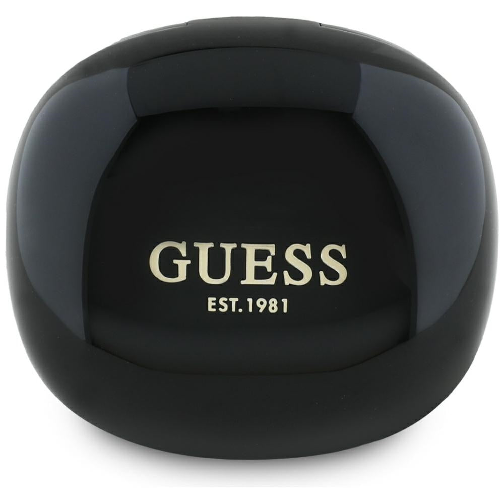 Handsfree Bluetooth Guess Flat Classic Logo Electroplated, TWS, Črn