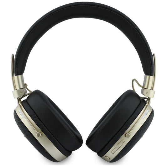 Brezžične slušalke Bluetooth Guess z zrnato trikotno logotipom, A2DP, črne barve