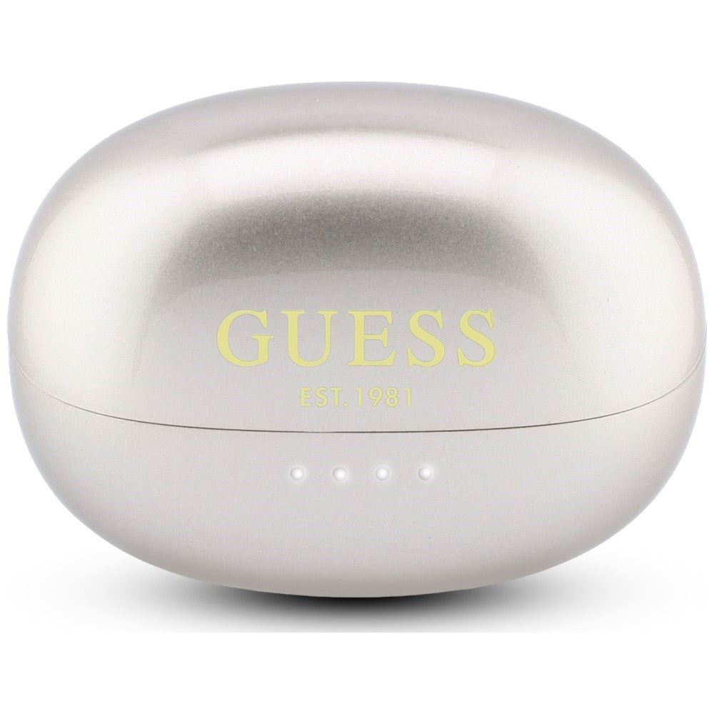 Brezžične slušalke Bluetooth Guess z metalnim zaključkom, elektropirani deli, klasične, TWS, zlate
