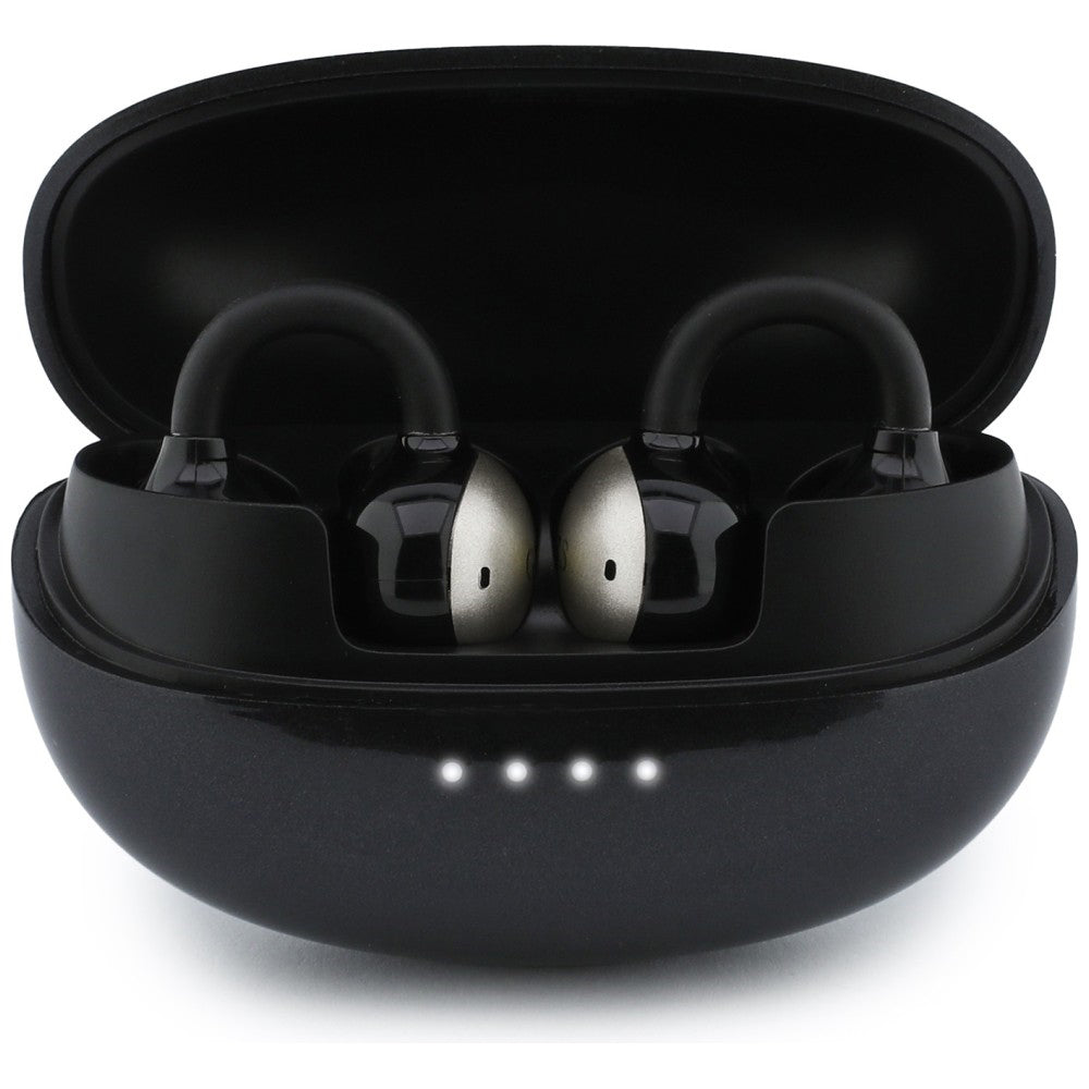 Brezžične slušalke Bluetooth Guess z metalnim zaključkom, elektropirani deli, klasične, TWS, črne