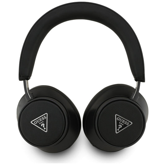 Brezžične slušalke Bluetooth Guess Saffiano Triangle Logo, A2DP, črna