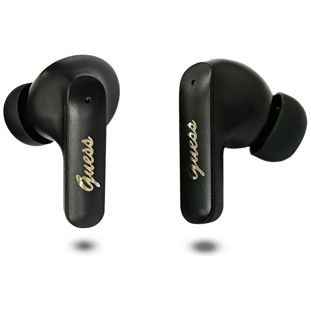 Brezžične slušalke Bluetooth Guess Script Metal Logo, TWS, črne