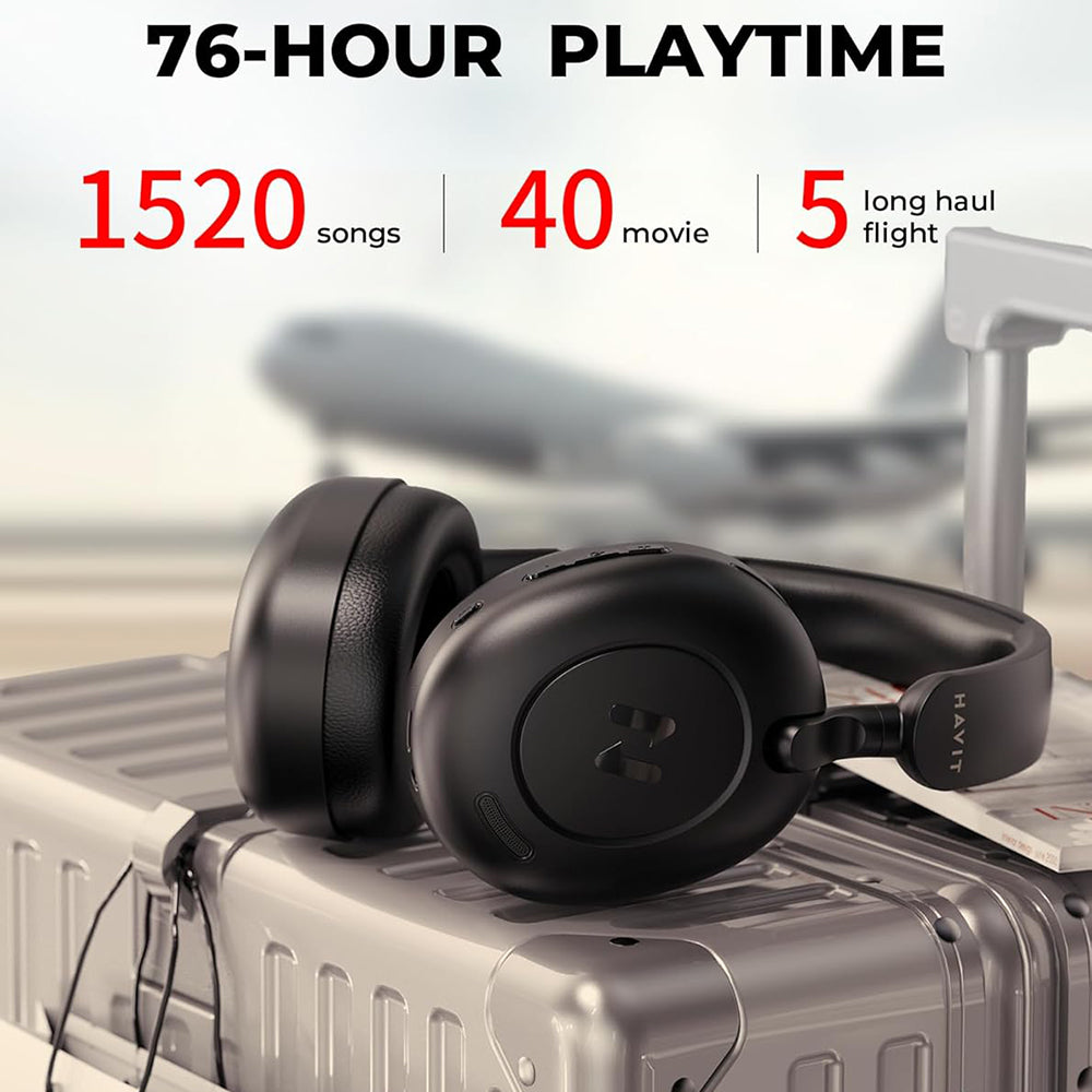 Handsfree Bluetooth HAVIT H655BT, A2DP, ANC, Črna