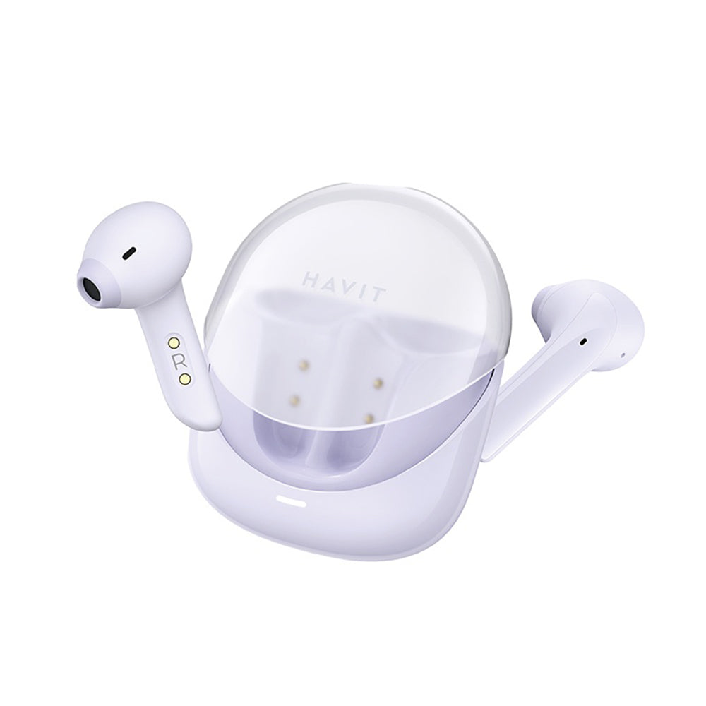 Brezžične slušalke Bluetooth HAVIT Modern Buds TW974, TWS, Vijolične
