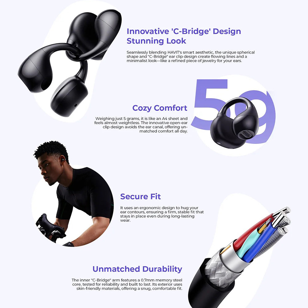 Handsfree Bluetooth HAVIT OWS916, TWS, Siv