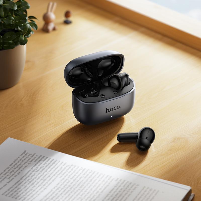 Bluetooth prostoročni HOCO EQ27 AI Prevajanje, TWS, ANC, Siva