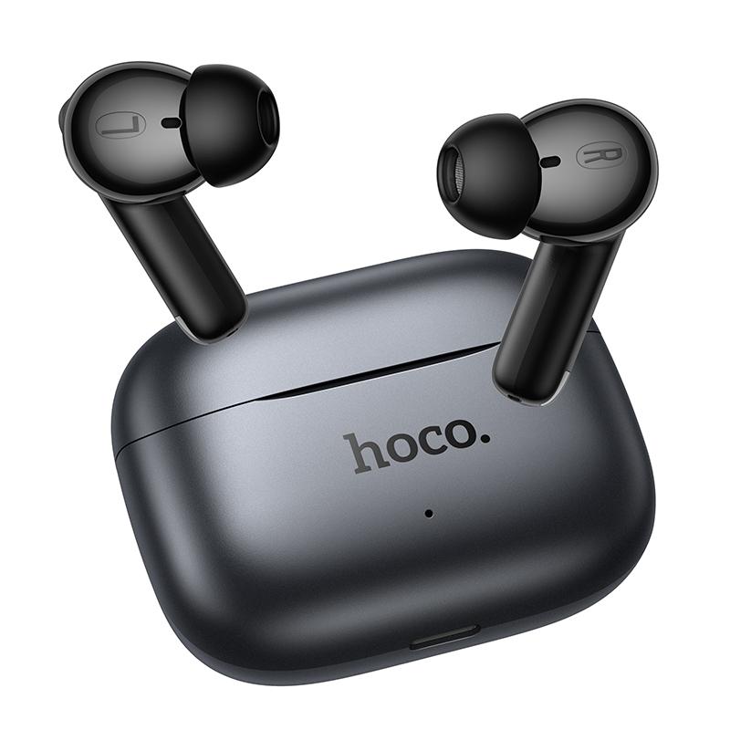 Bluetooth prostoročni HOCO EQ27 AI Prevajanje, TWS, ANC, Siva