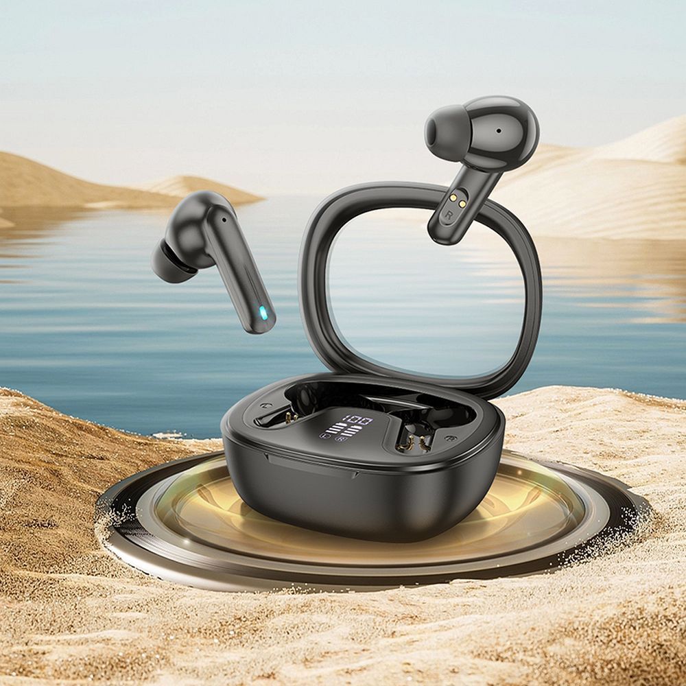 Handsfree Bluetooth HOCO Shadow EQ6, TWS, črna