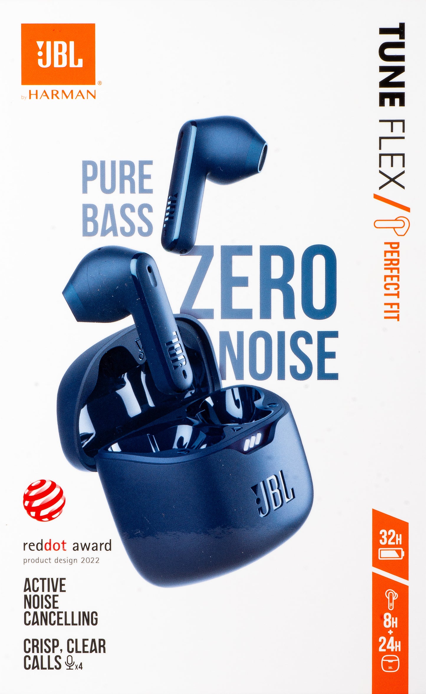 Handsfree Bluetooth JBL Tune Flex, TWS, ANC, Modra JBLTFLEXBLU