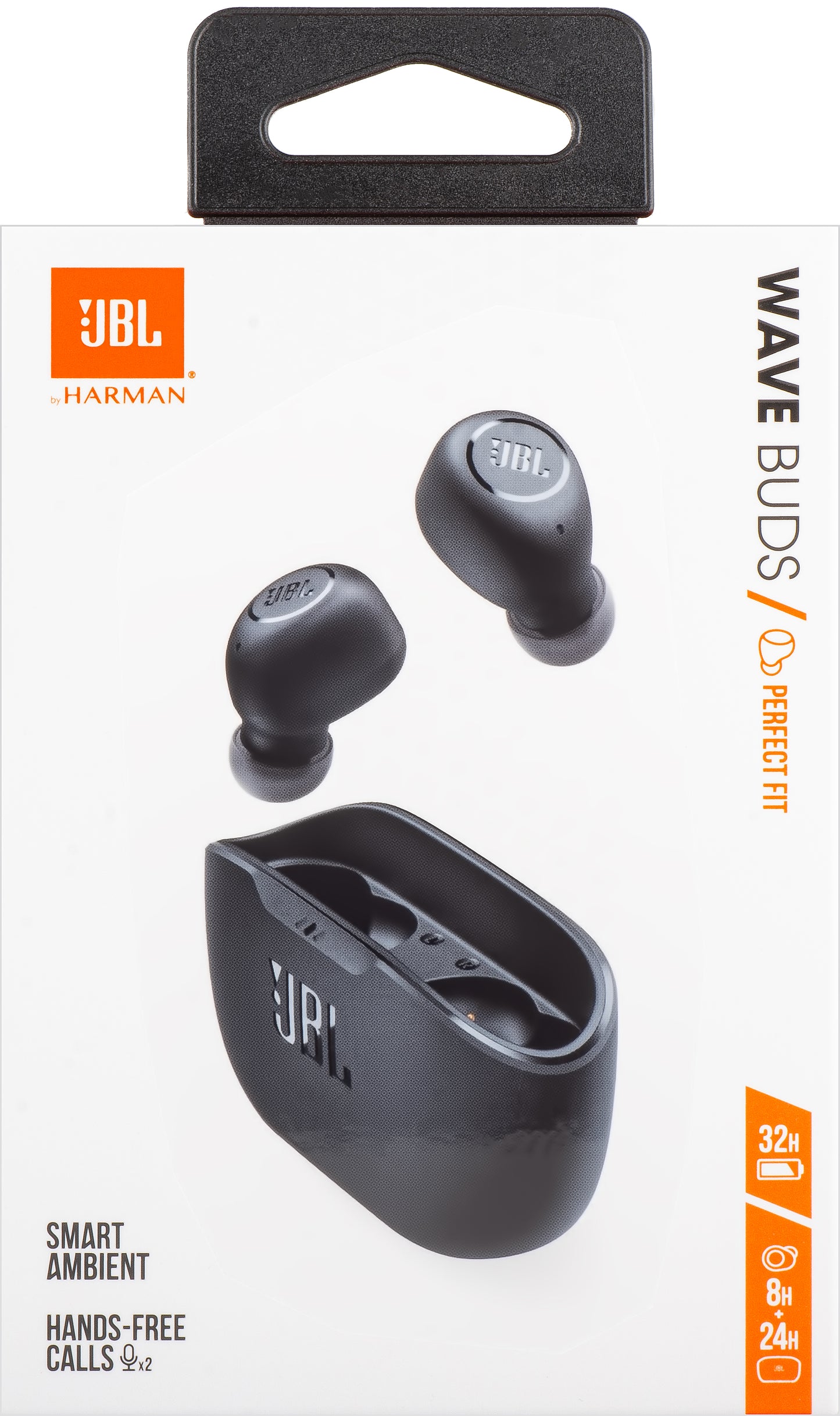 Slušalke Bluetooth JBL Wave Buds, TWS, črne JBLWBUDSBLK