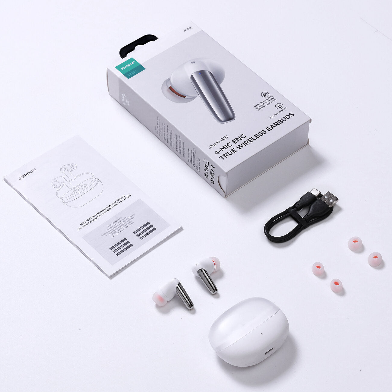 Bluetooth prostoročni Joyroom JR-BB1, TWS, bel