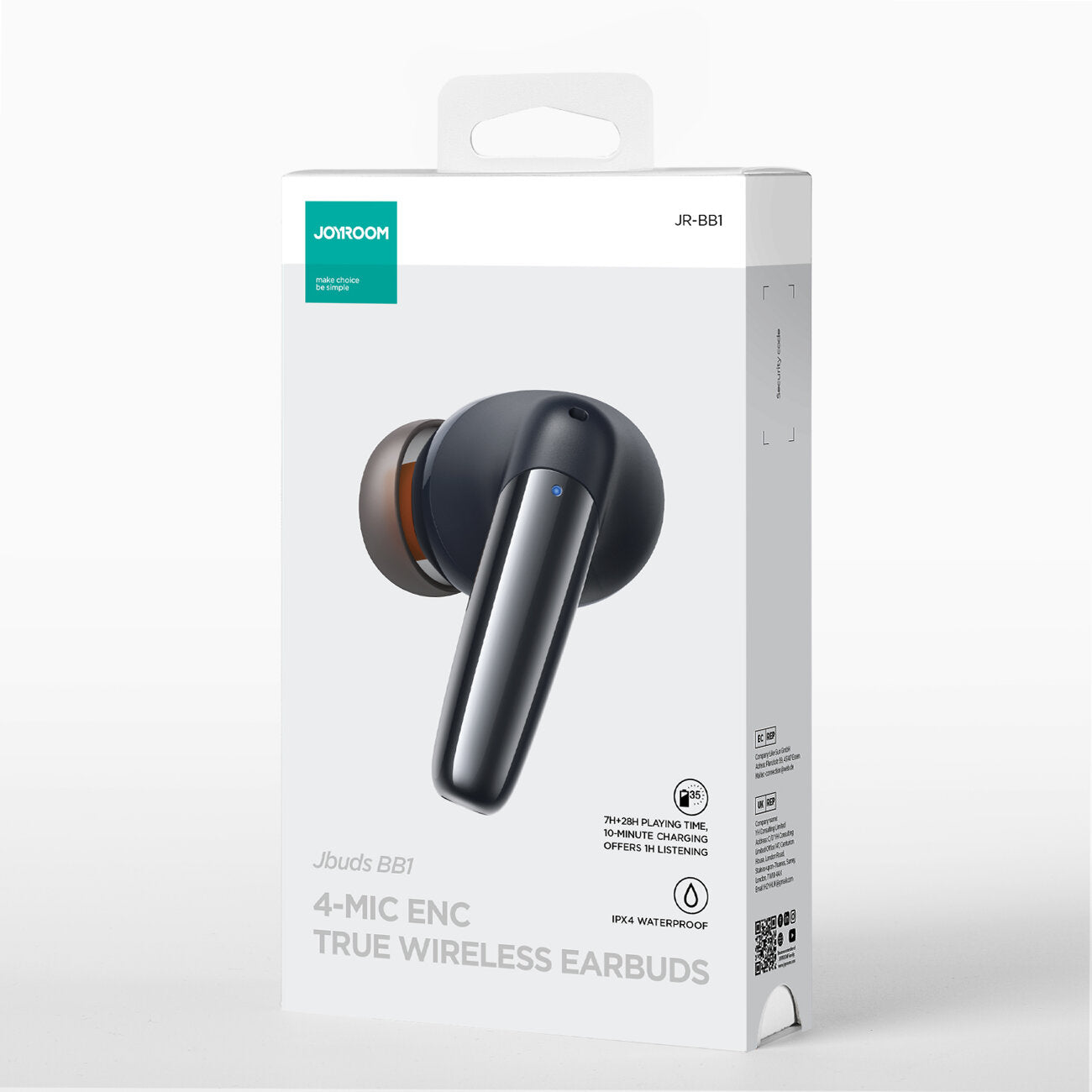 Bluetooth prostoročni Joyroom JR-BB1, TWS, Črn