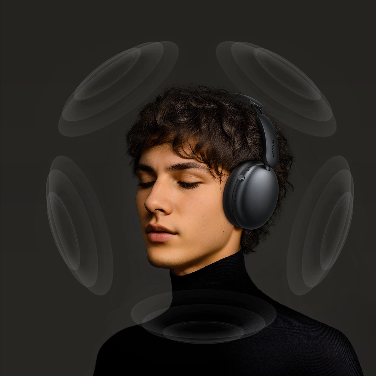 Bluetooth prostoročne slušalke Joyroom JR-JH1, A2DP, ANC, črne