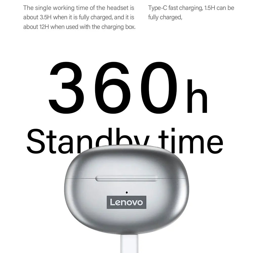 Brezžične slušalke Bluetooth Lenovo ThinkPlus LP5, TWS, bele