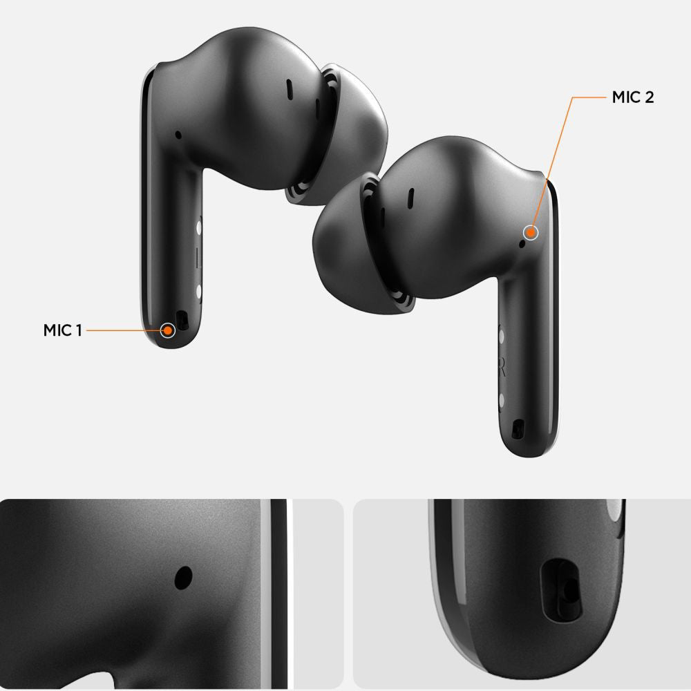 Handsfree Bluetooth Spigen SA2400, TWS, ANC, Črn