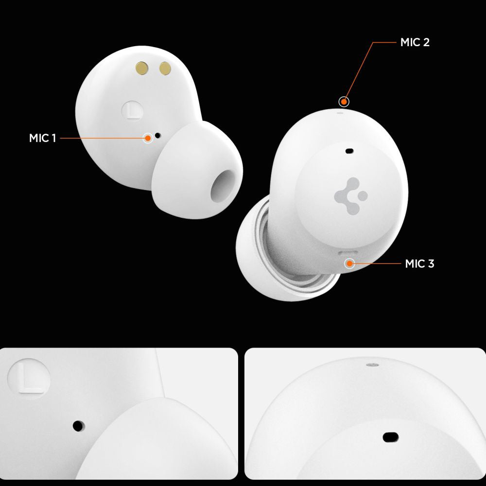 Handsfree Bluetooth Spigen SA2401, TWS, ANC, Bel ASD07963